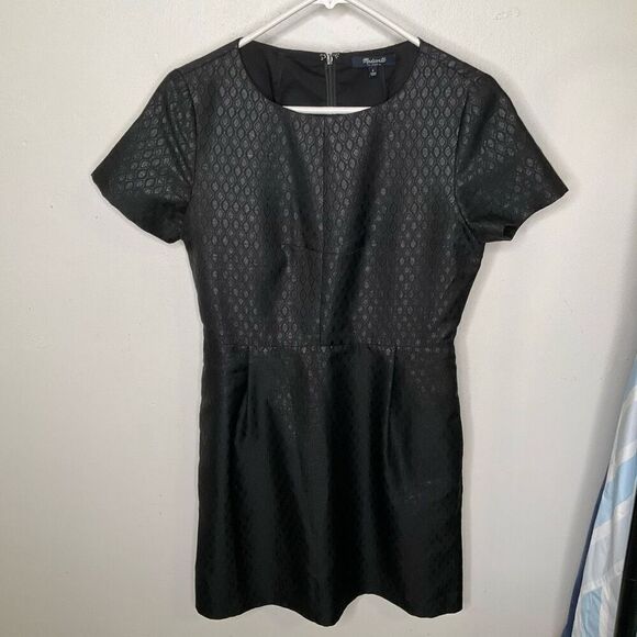 Madewell Brocade Fitted Cap Sleeve Dress - Picture 2 of 6